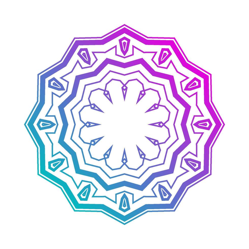 abstract round mandala design. mosque decoration. traditional ornament vector