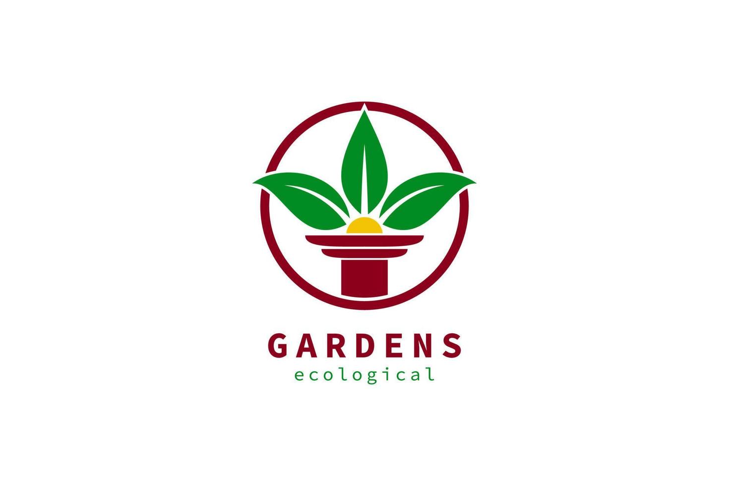 hoja moderna para jardines mansión ecológica o logotipo inmobiliario vector