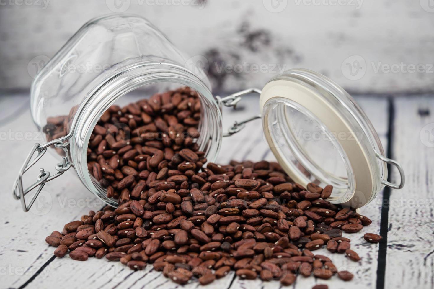 a pile of dried red beans from tuscany italy photo