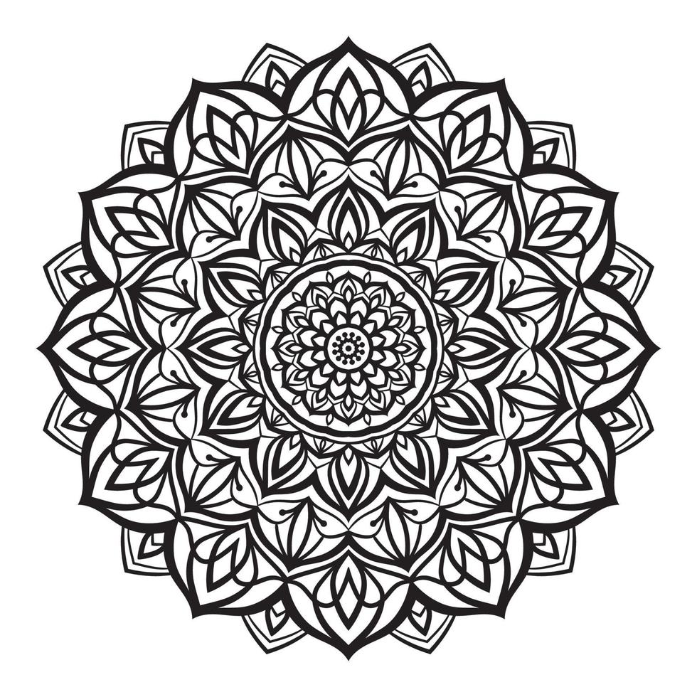 elemento de diseño de vector de flor abstracta de mandala