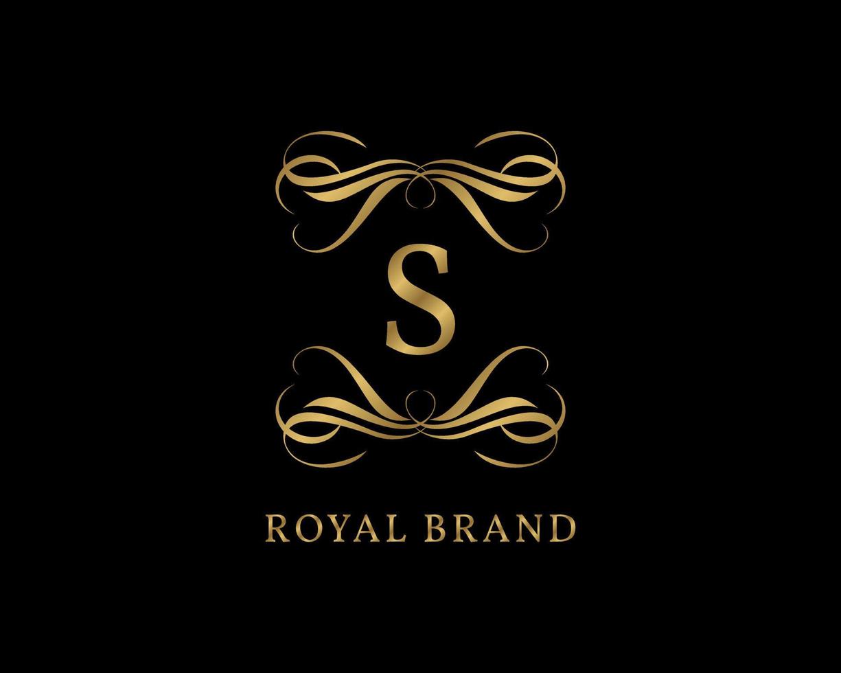 graceful letter S vector