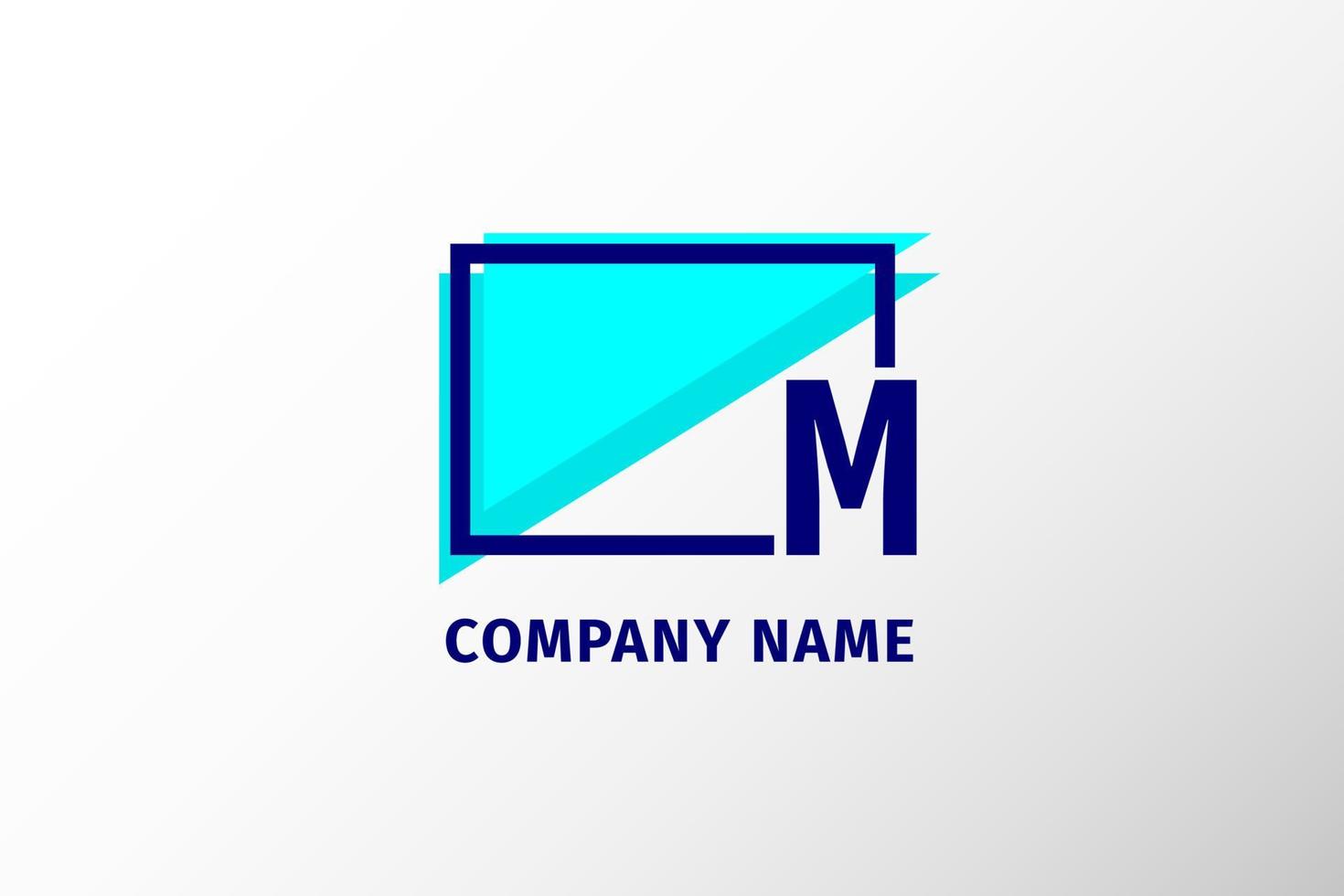 screen frame letter M. modern and stand out professional corporate logo vector