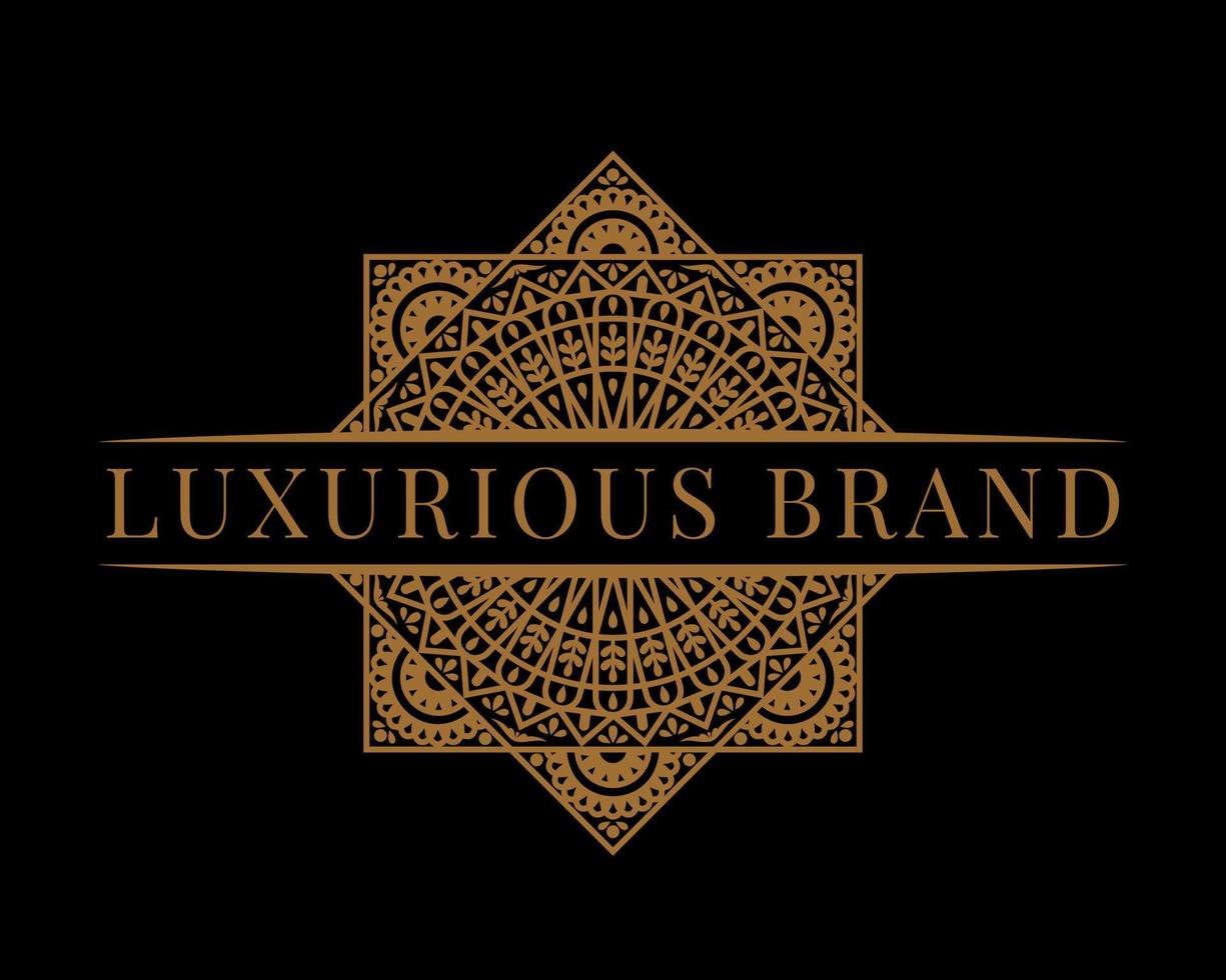 luxurious mandalas logo template for elegant company brand vector