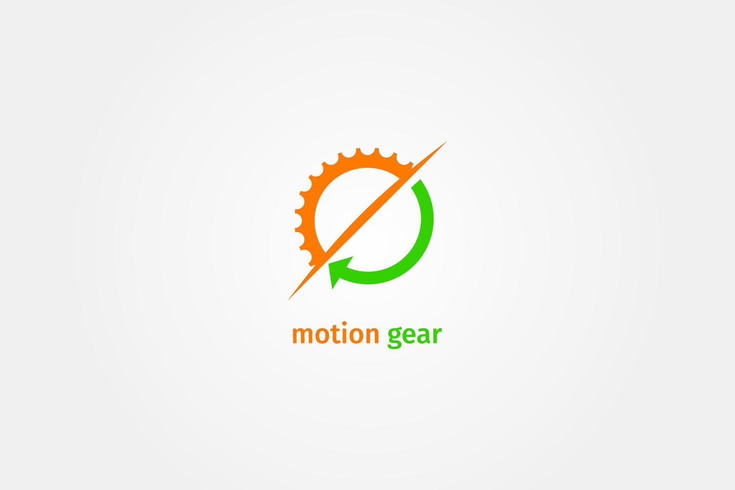 gear logo with bright color for engineer, auto repair, mechanical solution vector