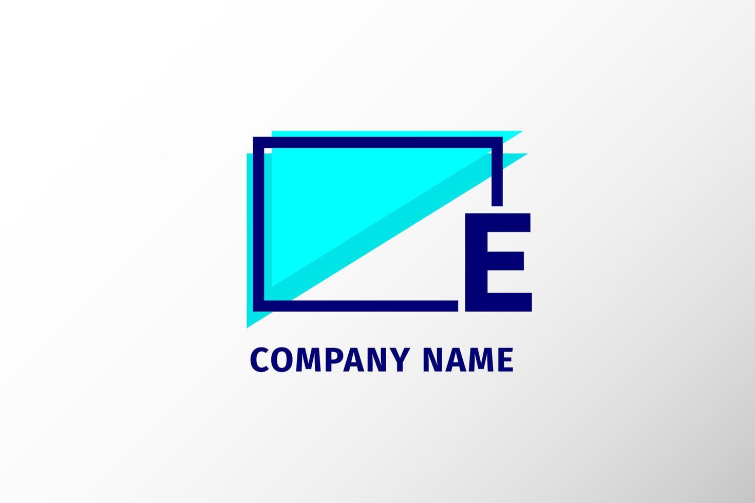 screen frame letter E. modern and stand out professional corporate logo vector