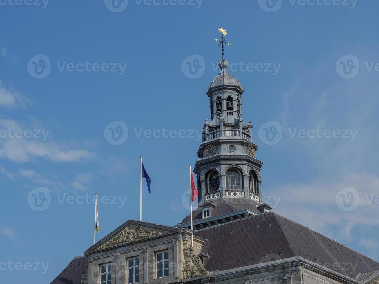 The city of Maastricht at the river Maas in the netherlands photo