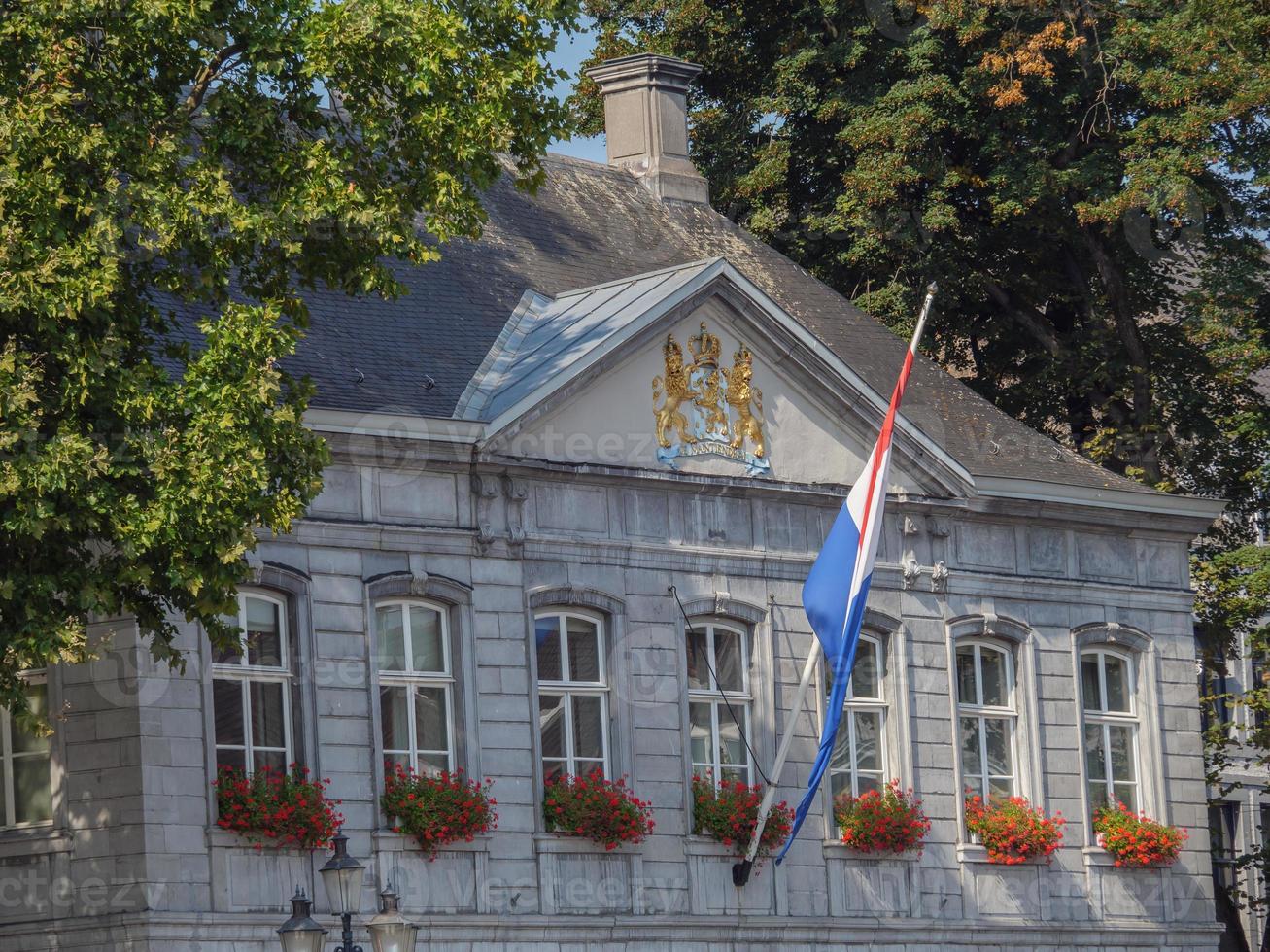 The city of Maastricht at the river Maas in the netherlands photo