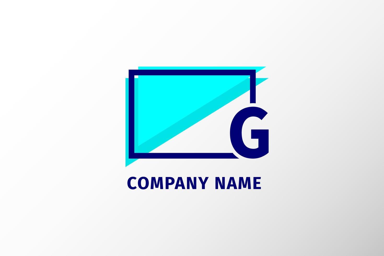 screen frame letter G. modern and stand out professional corporate logo vector