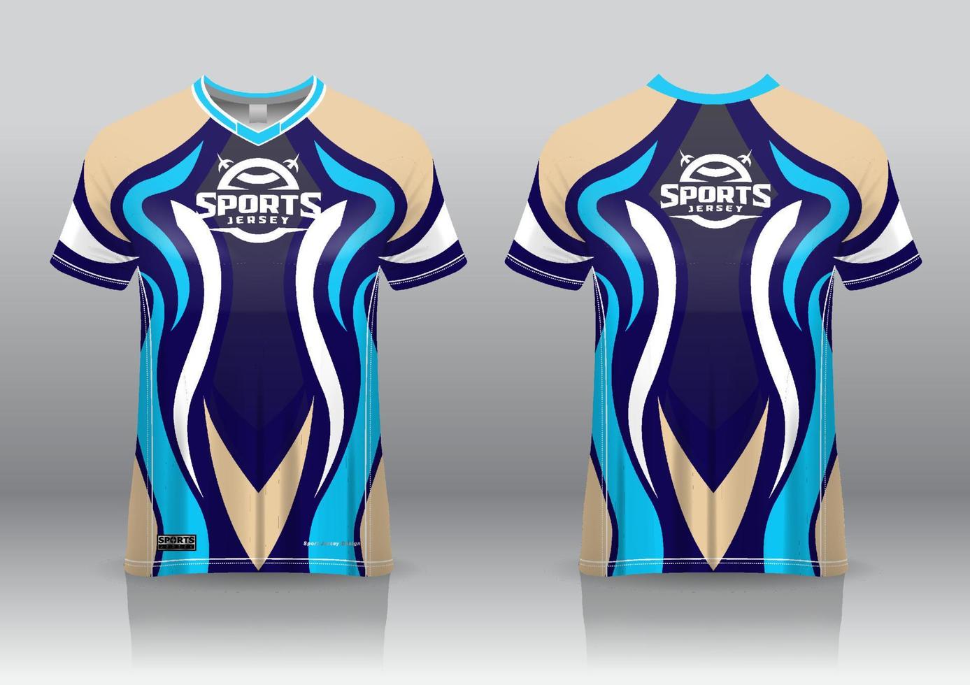 esport jersey gaming design front and back view vector