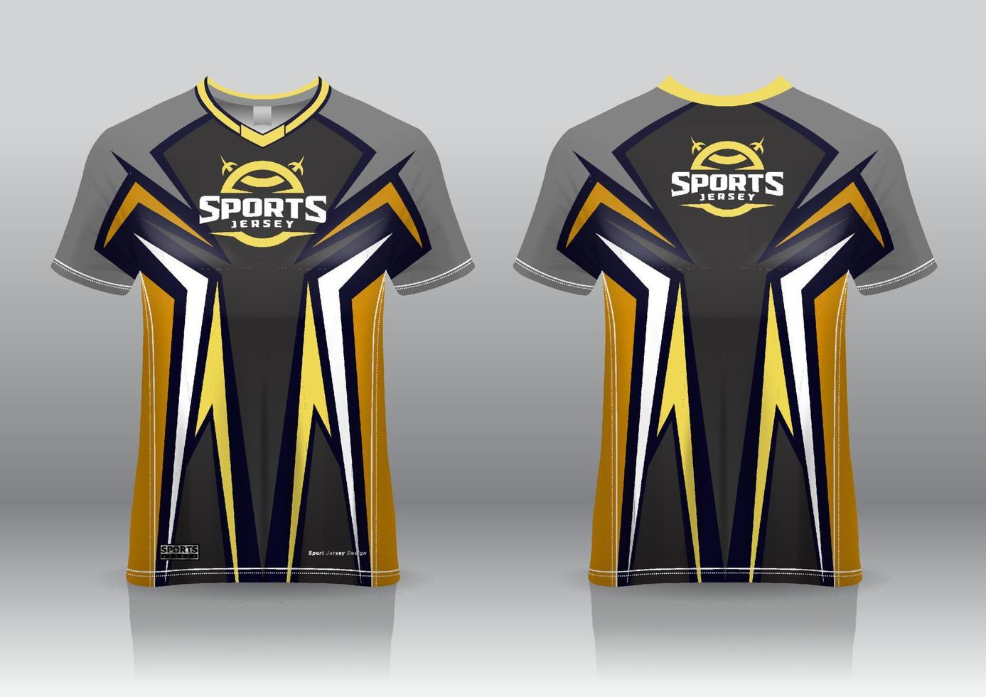 esport jersey gaming design front and back view vector