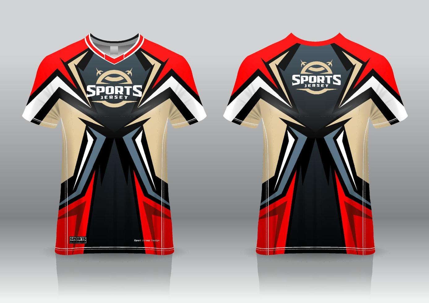 esport jersey gaming design front and back view vector