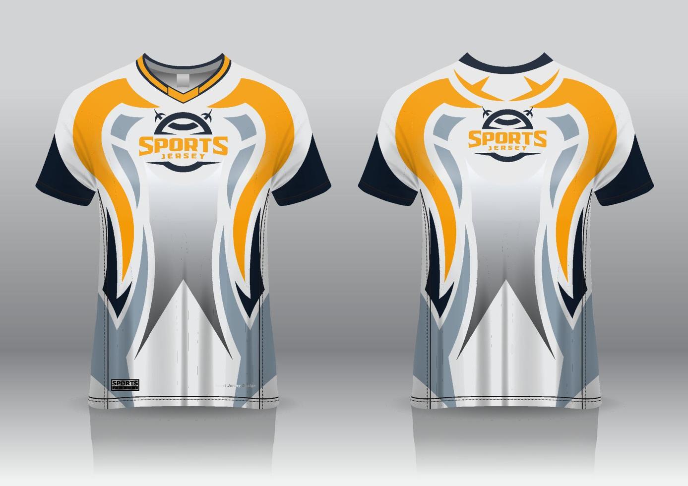 esport jersey gaming design front and back view vector