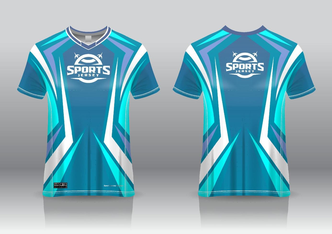 esport jersey gaming design front and back view vector