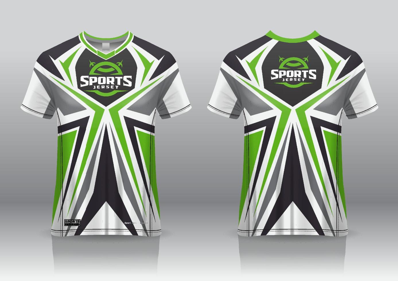 esport jersey gaming design front and back view vector