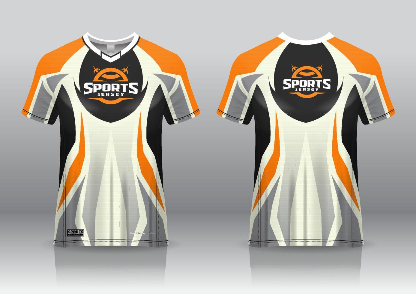 esport jersey gaming design front and back view vector