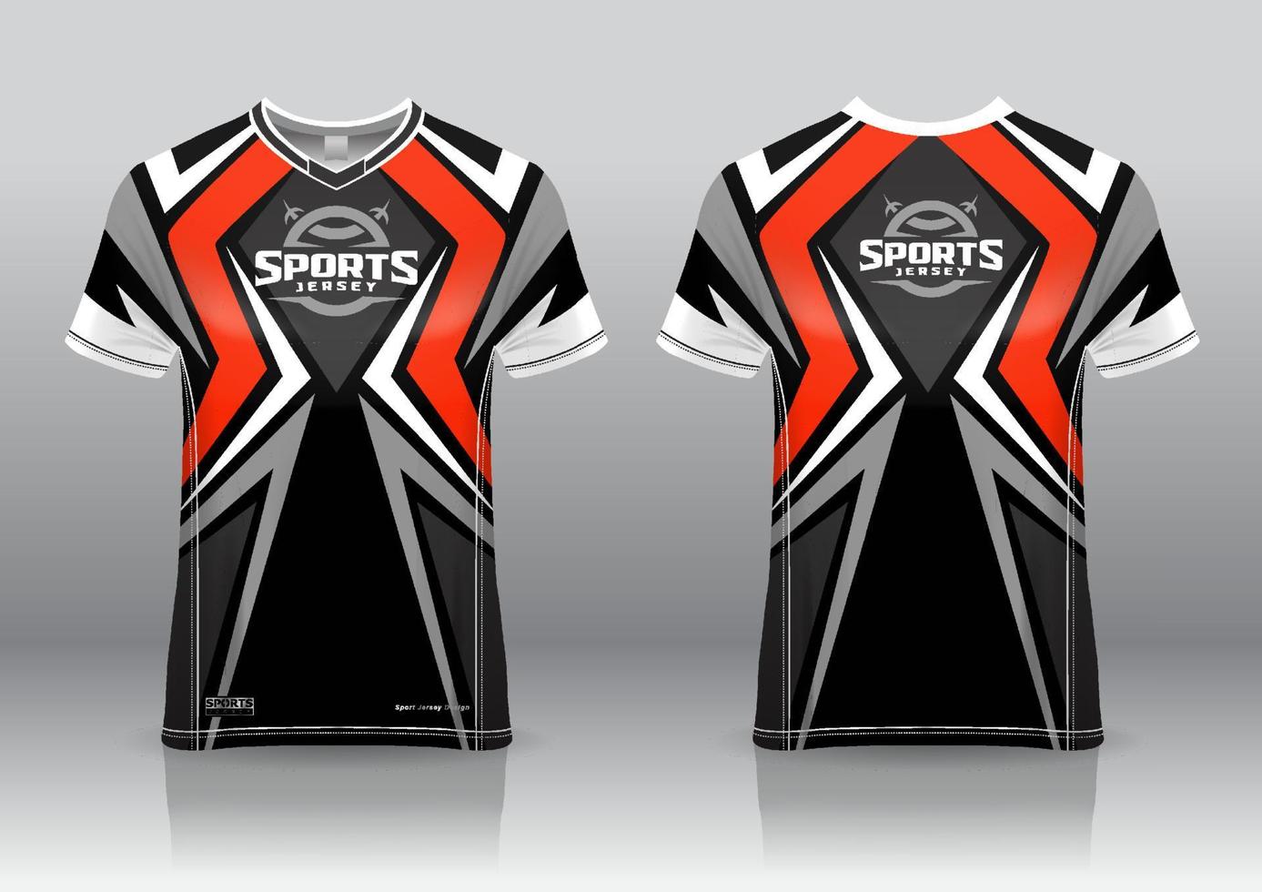 esport jersey gaming design front and back view vector
