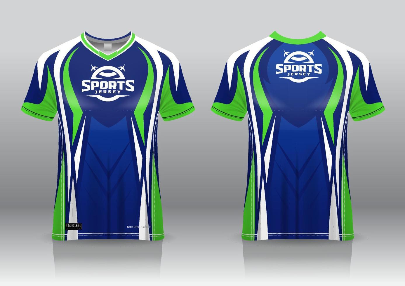 esport jersey gaming design front and back view vector