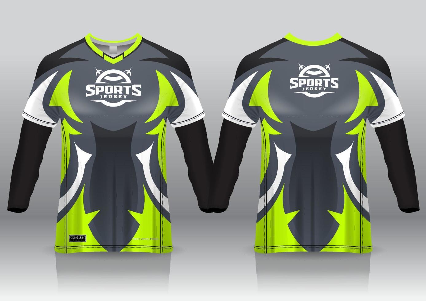 esport jersey gaming design front and back view vector