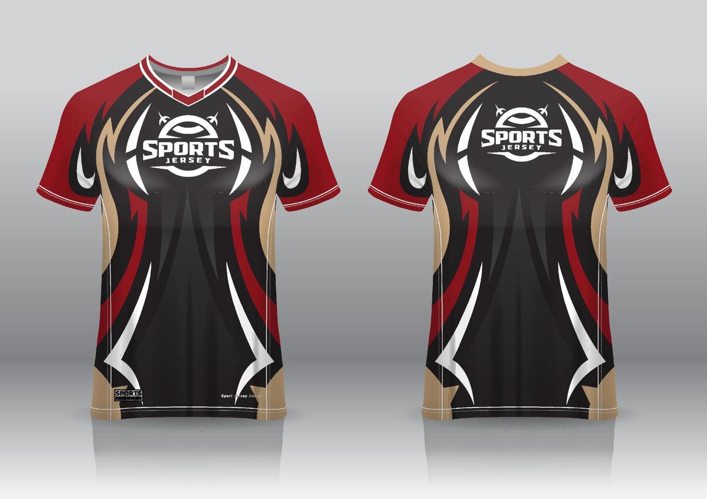 esport jersey gaming design front and back view vector