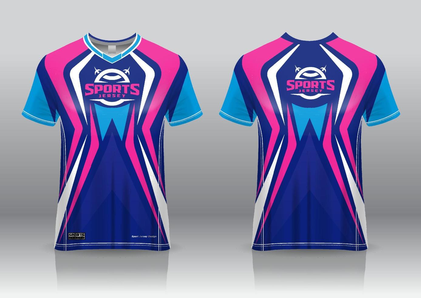 esport jersey gaming design front and back view vector