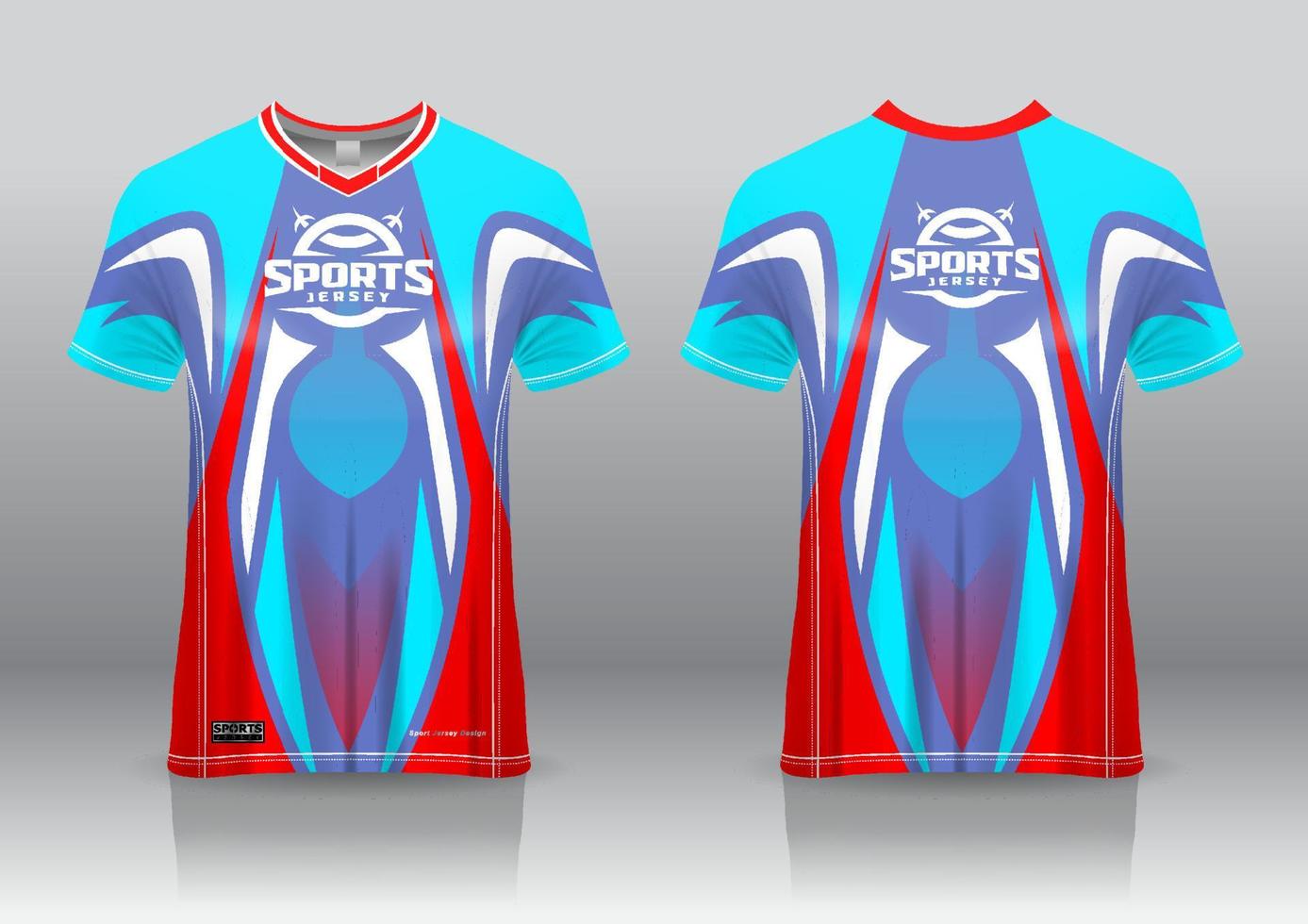 esport jersey gaming design front and back view vector