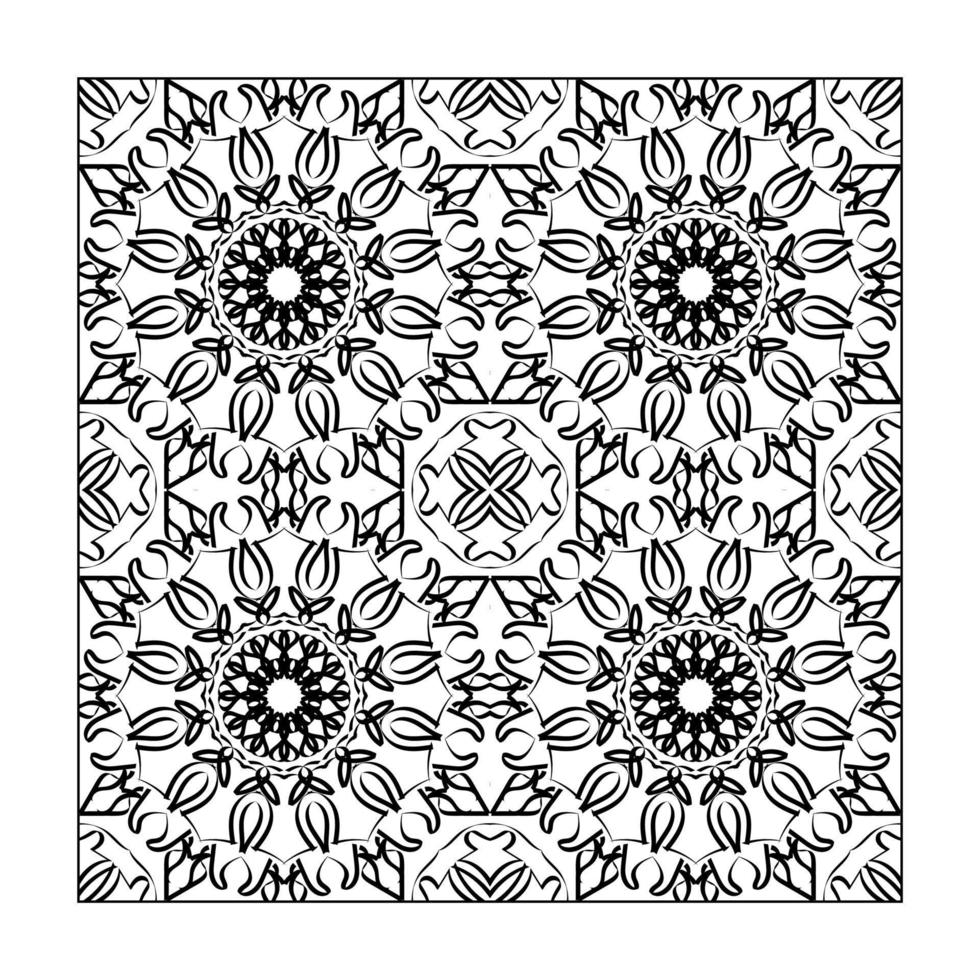 Seamless pattern floral ornament, vector