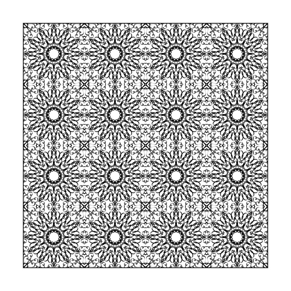 Seamless pattern floral ornament, vector
