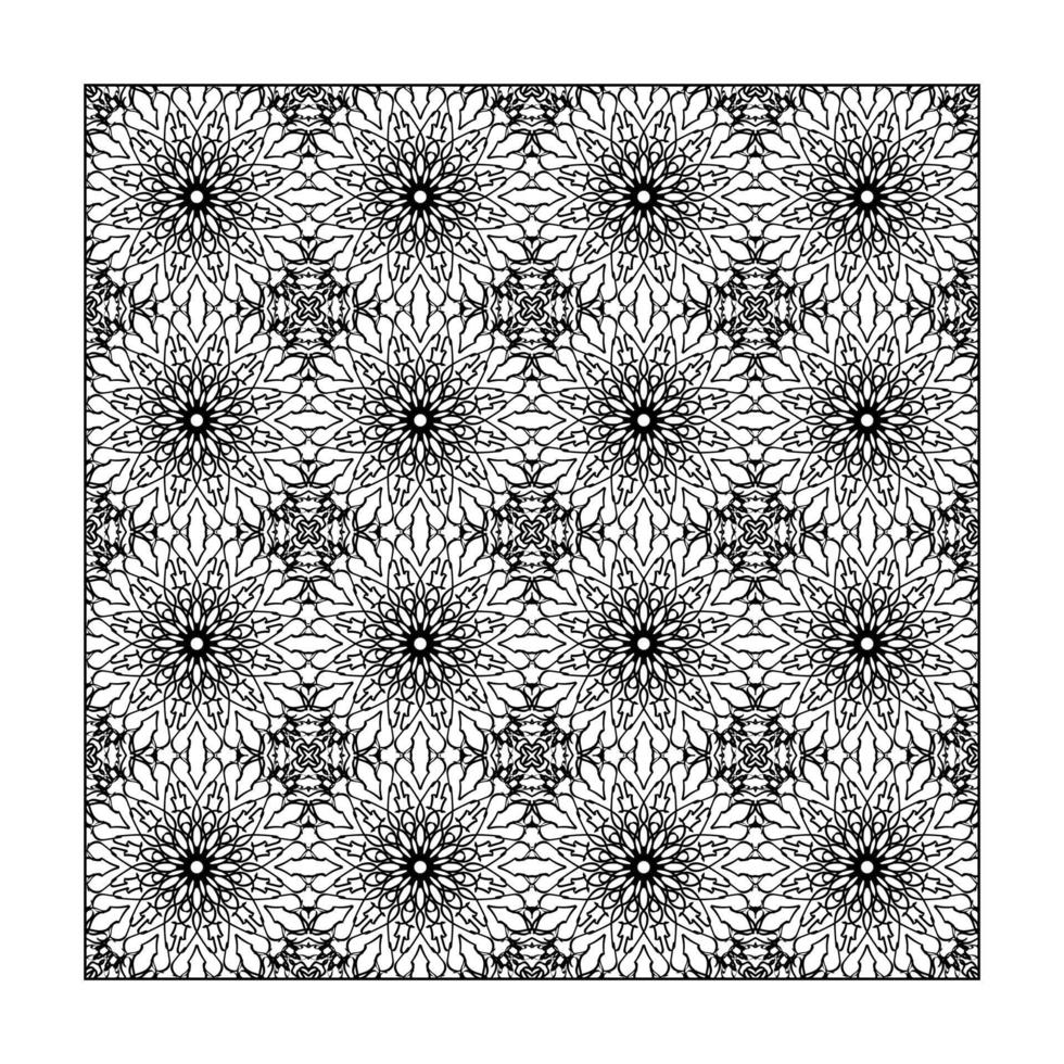 Seamless pattern floral ornament, vector