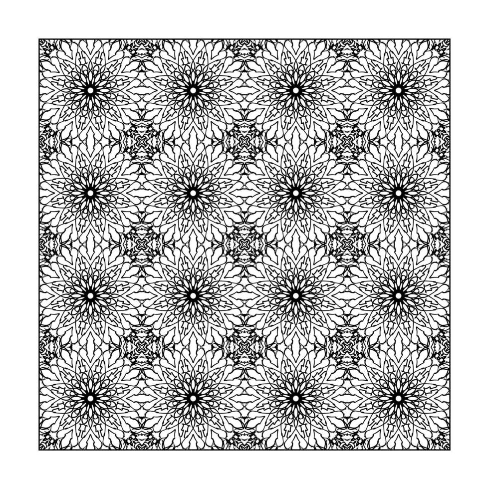 Seamless pattern floral ornament, vector