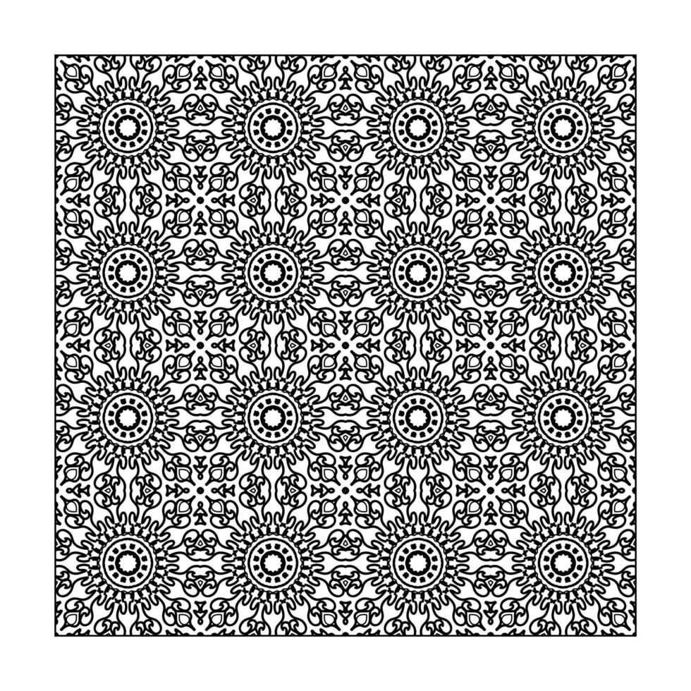 Seamless pattern floral ornament, vector