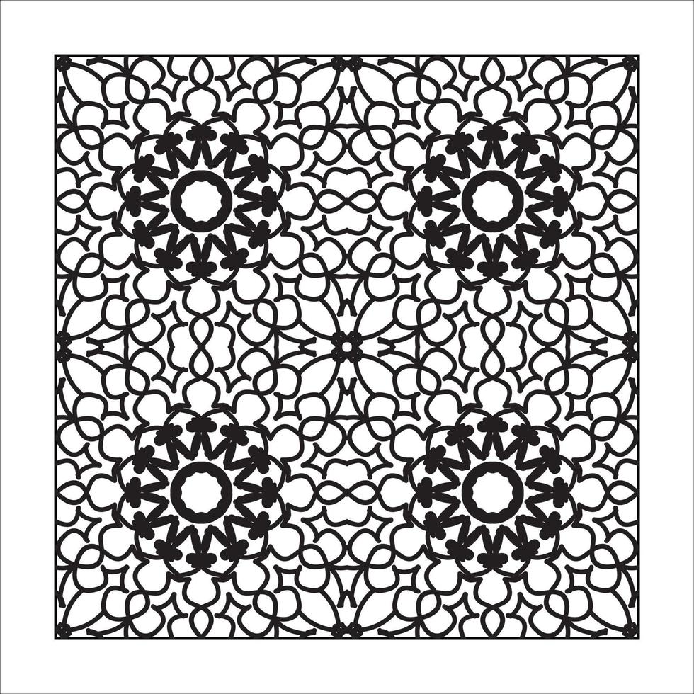 Mandala seamless pattern floral ornament. vector
