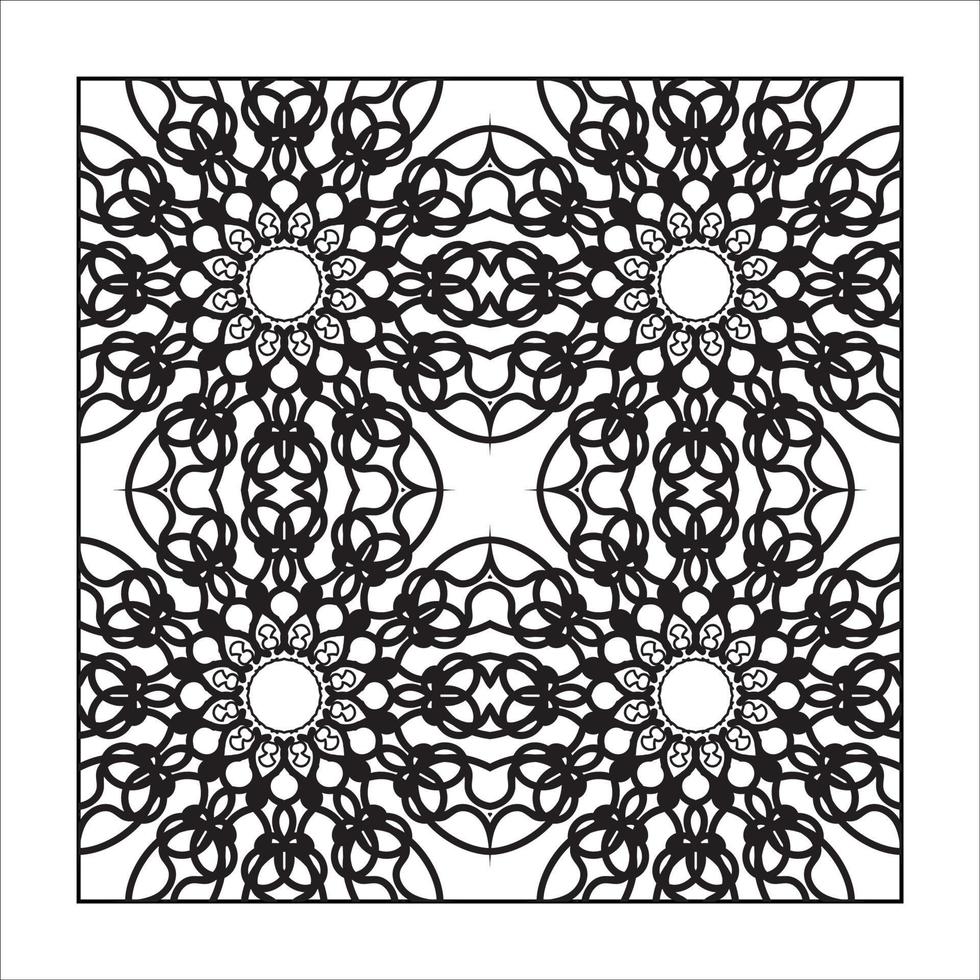 Mandala seamless pattern floral ornament. vector