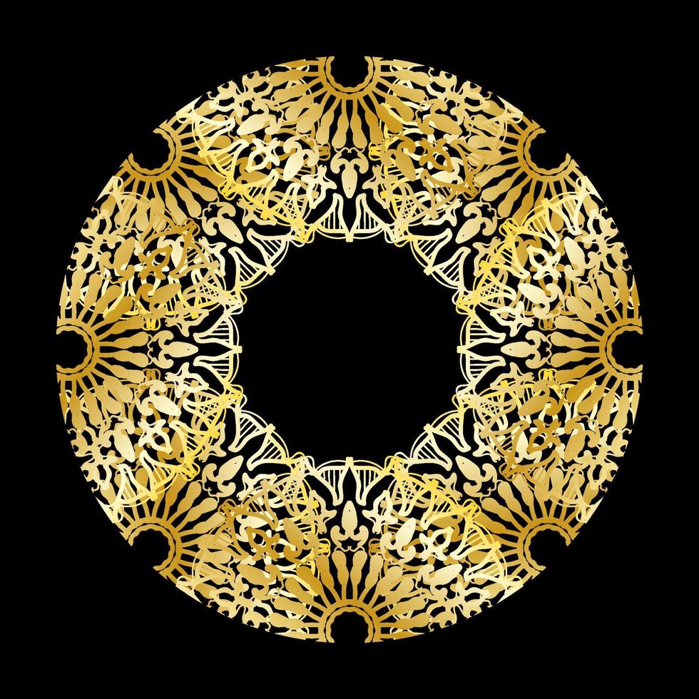 Vector round abstract circle. Luxury Mandala style.