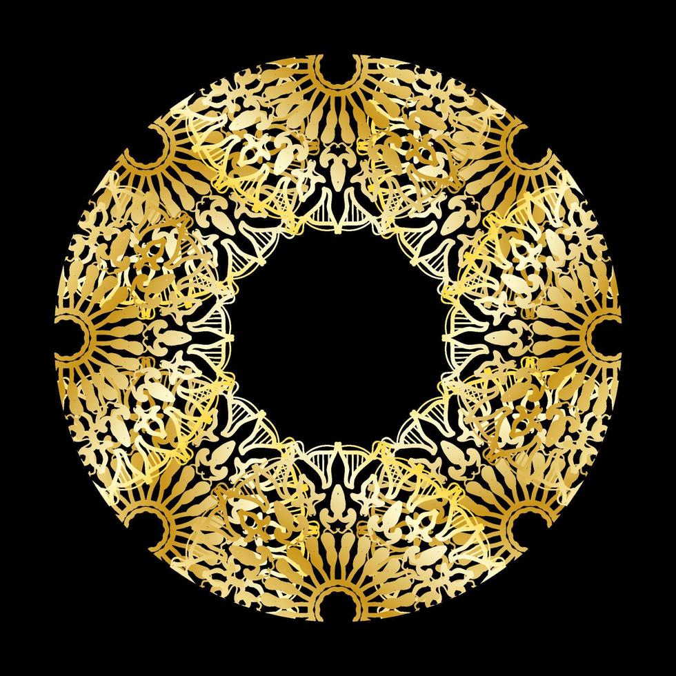 vector círculo abstracto redondo. estilo mandala de lujo.