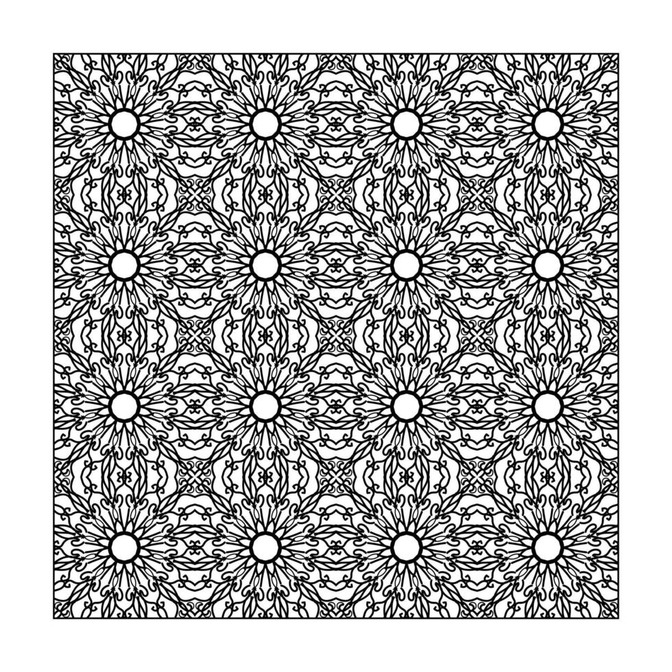 Seamless pattern floral ornament, vector