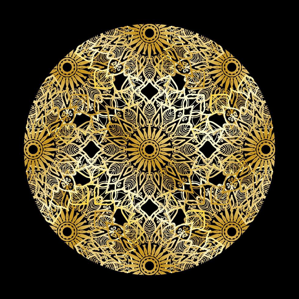 Vector round abstract circle. Luxury Mandala style.