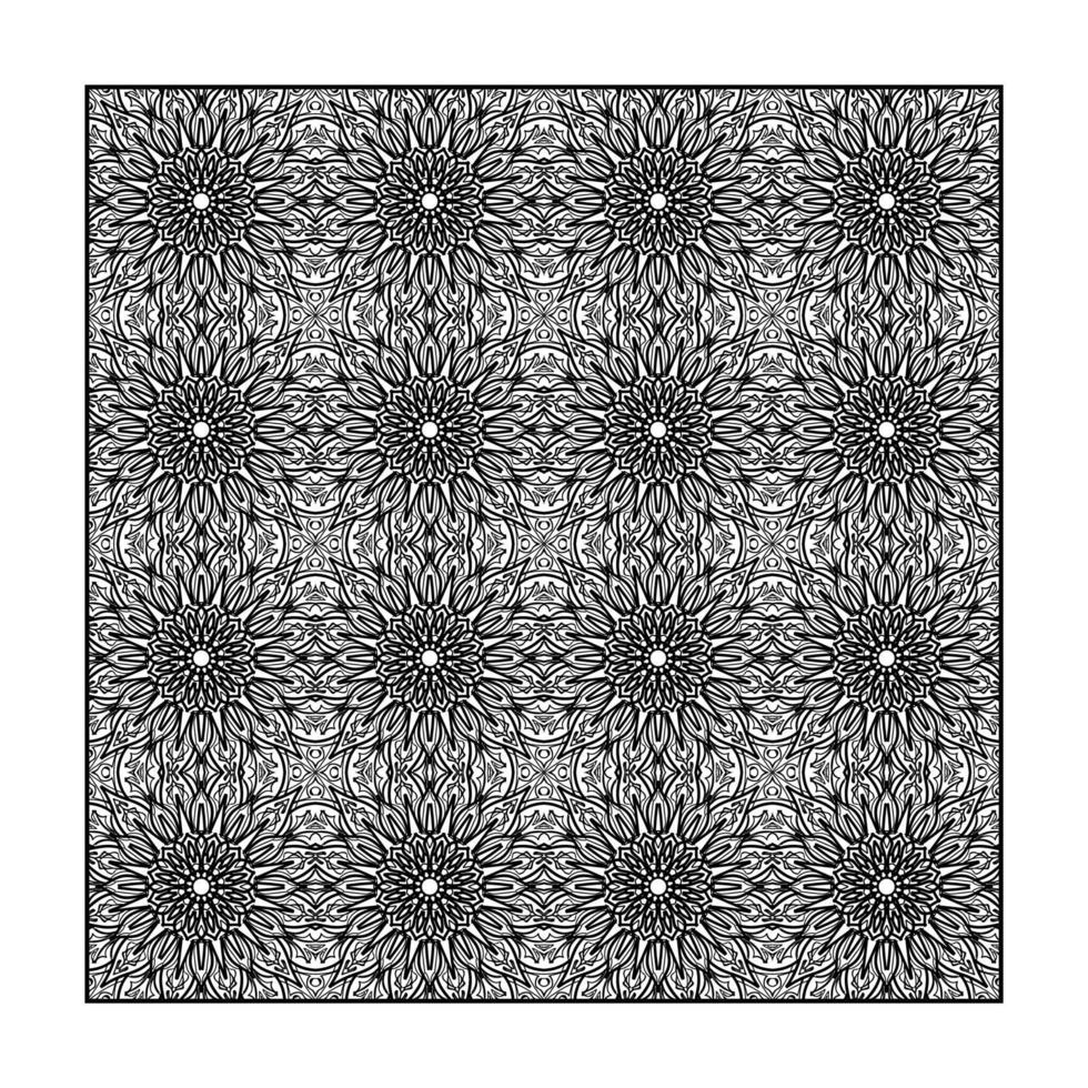Seamless pattern floral ornament vector