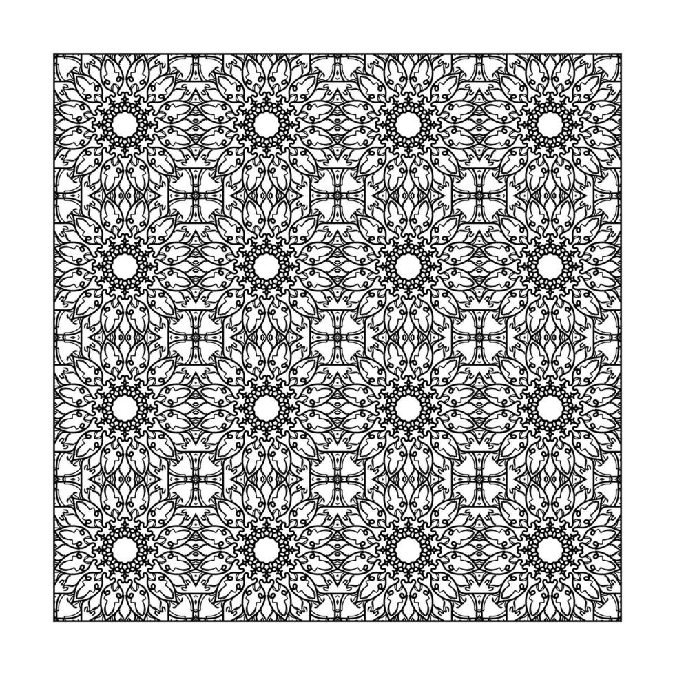Seamless pattern floral ornament, vector