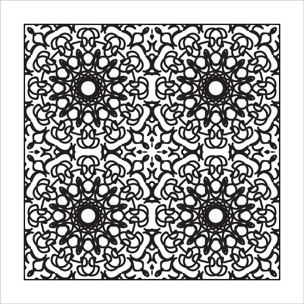 Mandala seamless pattern floral ornament. vector