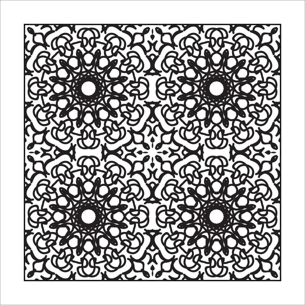 Mandala seamless pattern floral ornament. vector