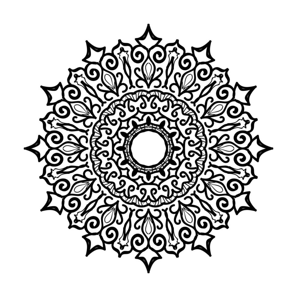 mandala dibujada a mano. decoración en adorno de garabato oriental étnico. vector