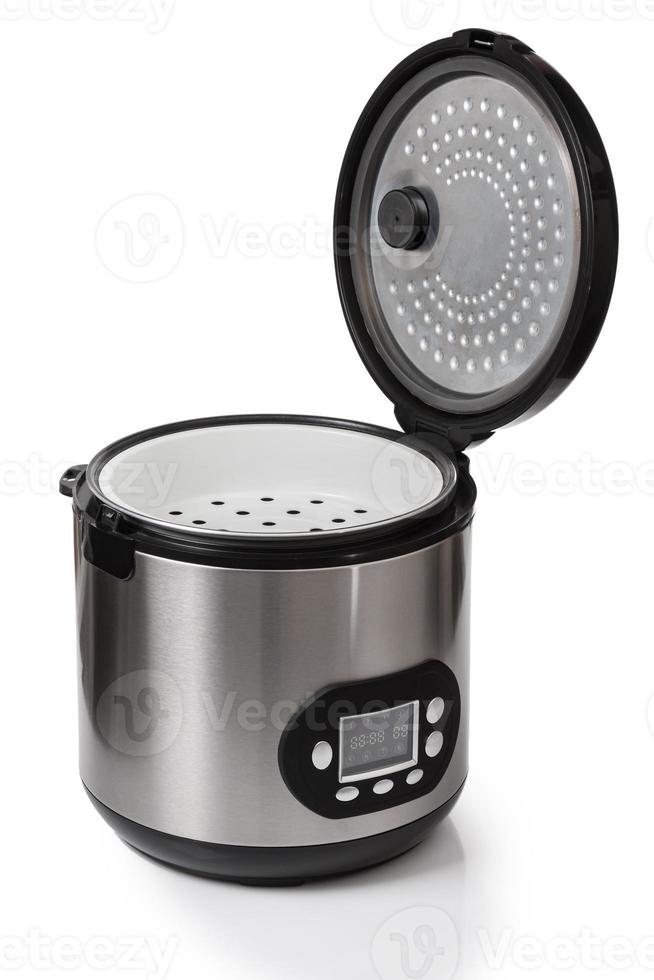 Multicooker on white backgound photo