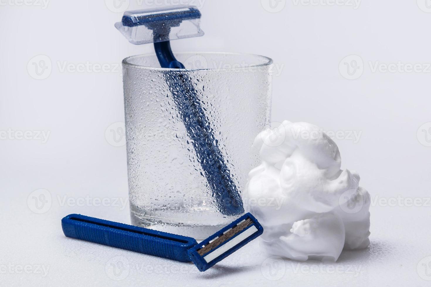 Shaving razors and foam photo