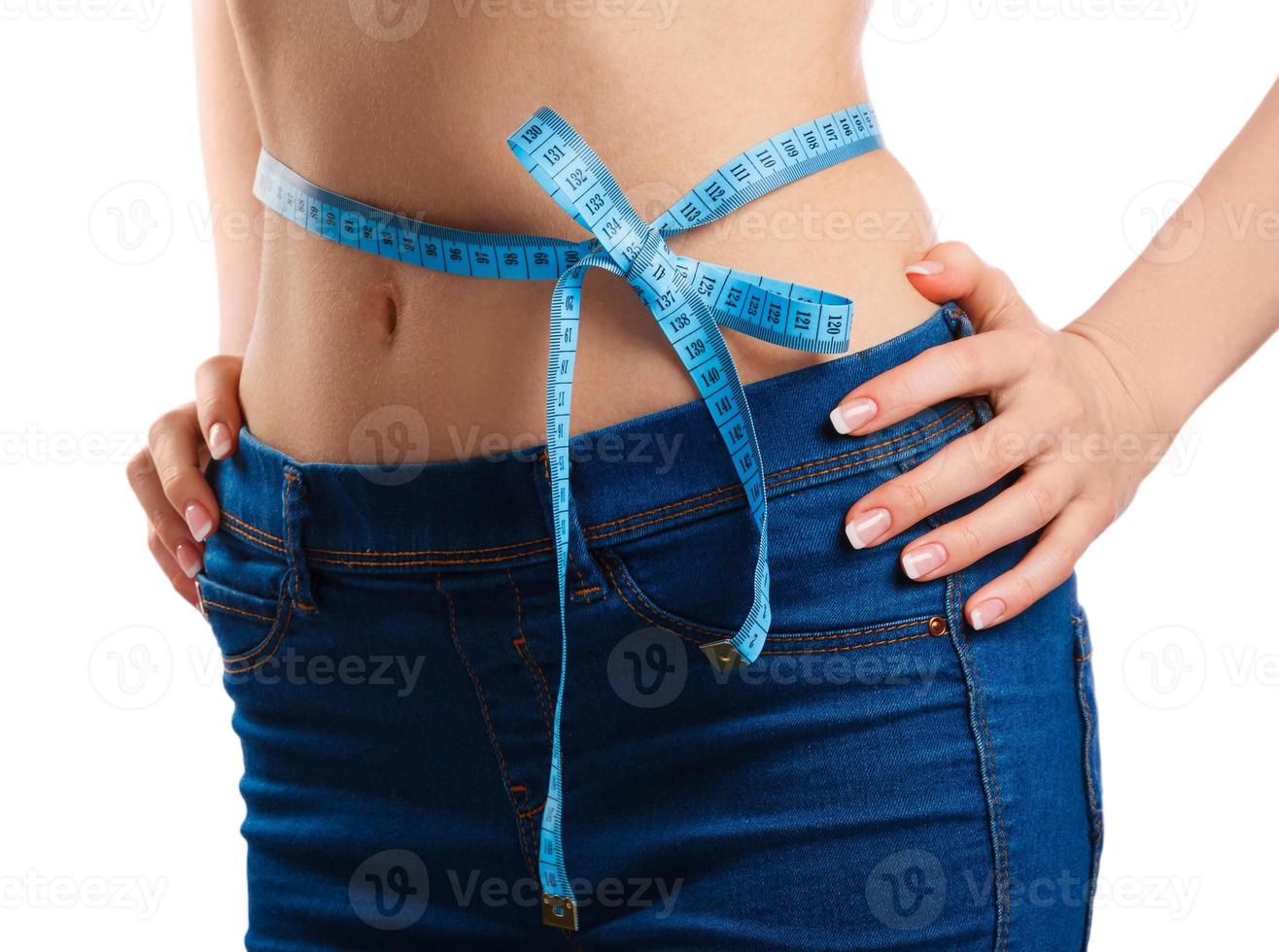 Waistline and measure tape photo