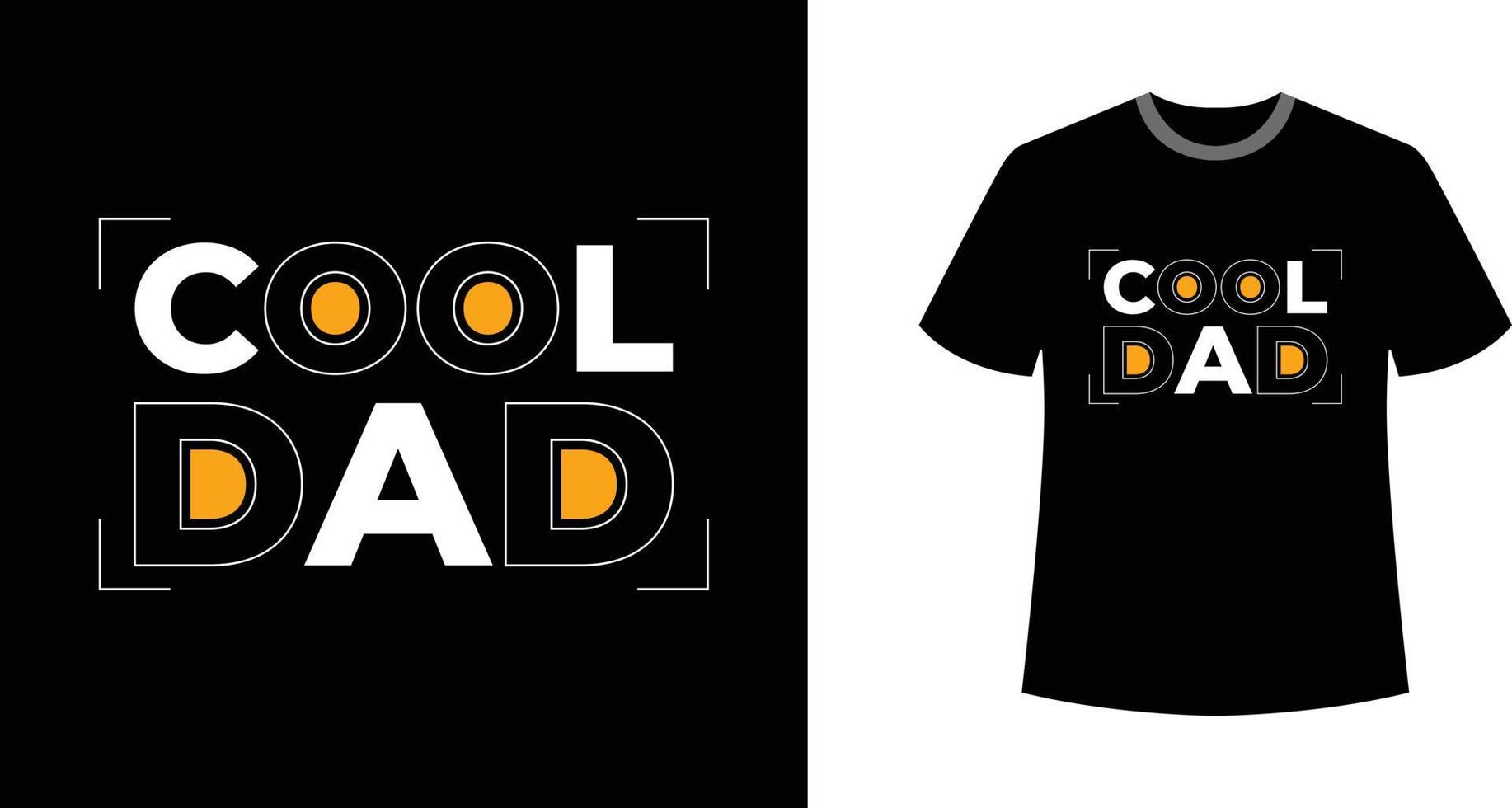 Cool Dad Modern Stylish Stroke Outline Text for T shirt vector