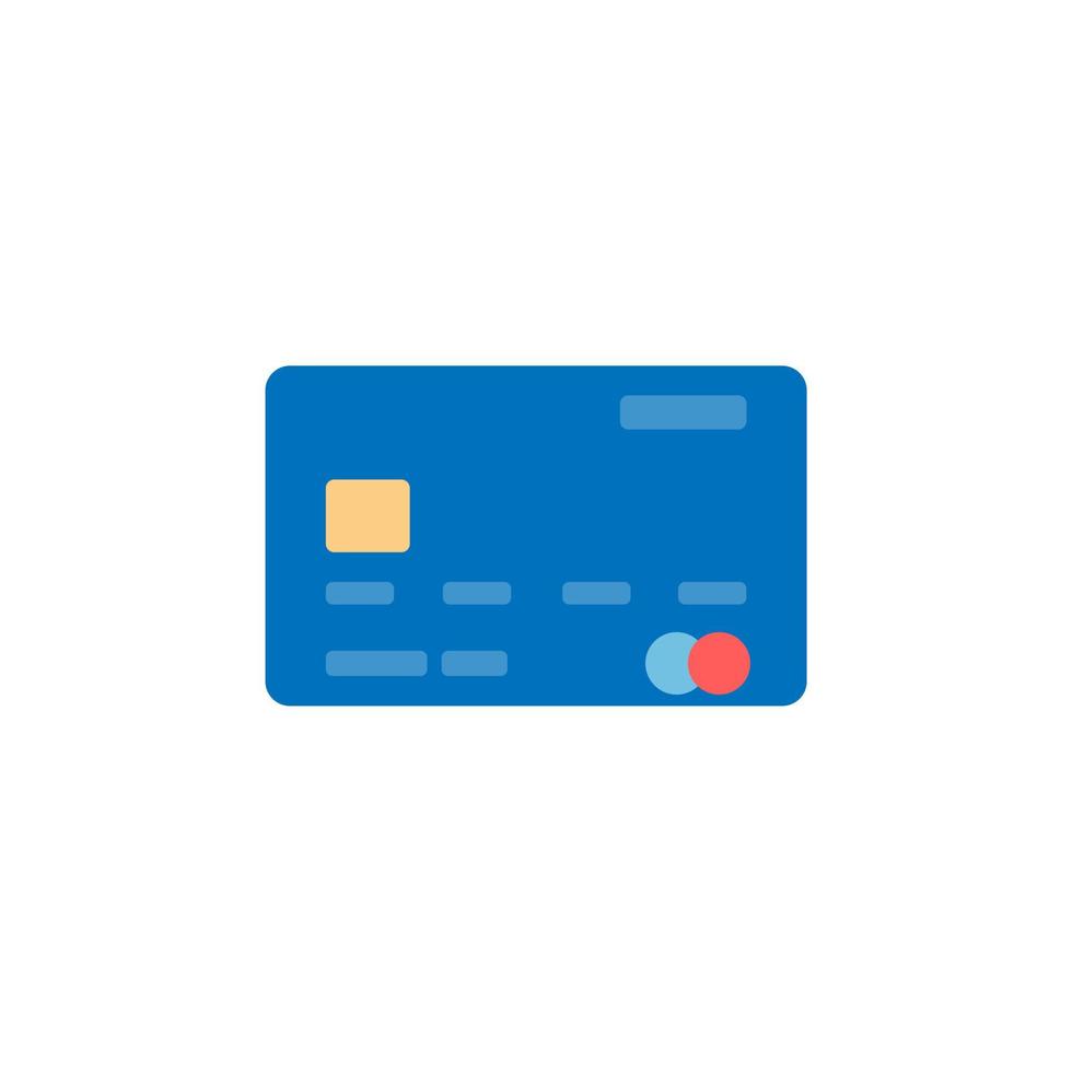 Credit card blue color vector