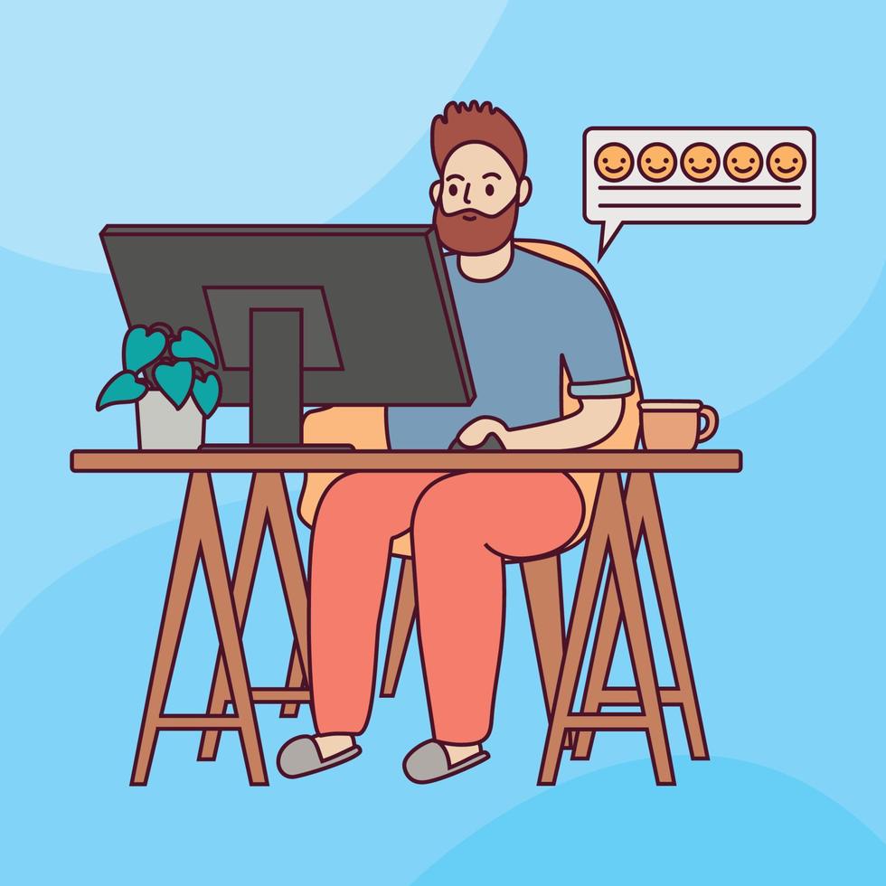 ilustración de personas trabajando vector