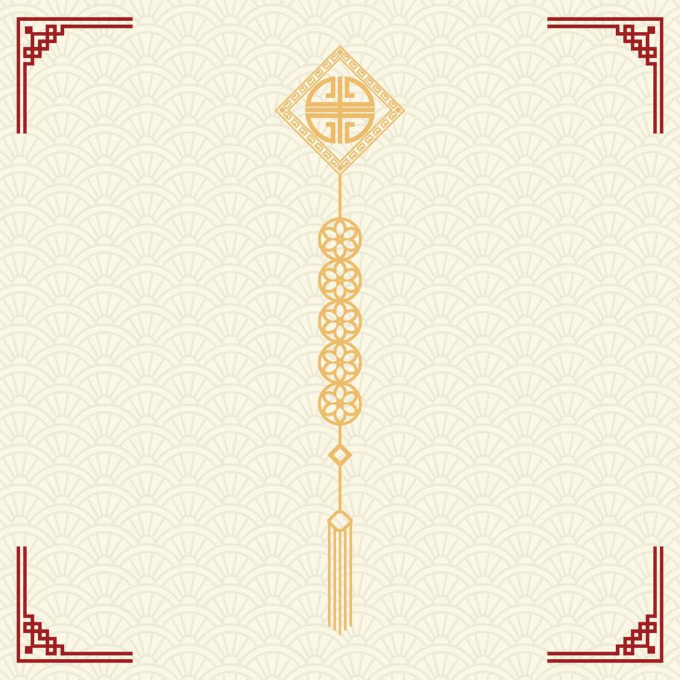 Background template with chinese patterns vector