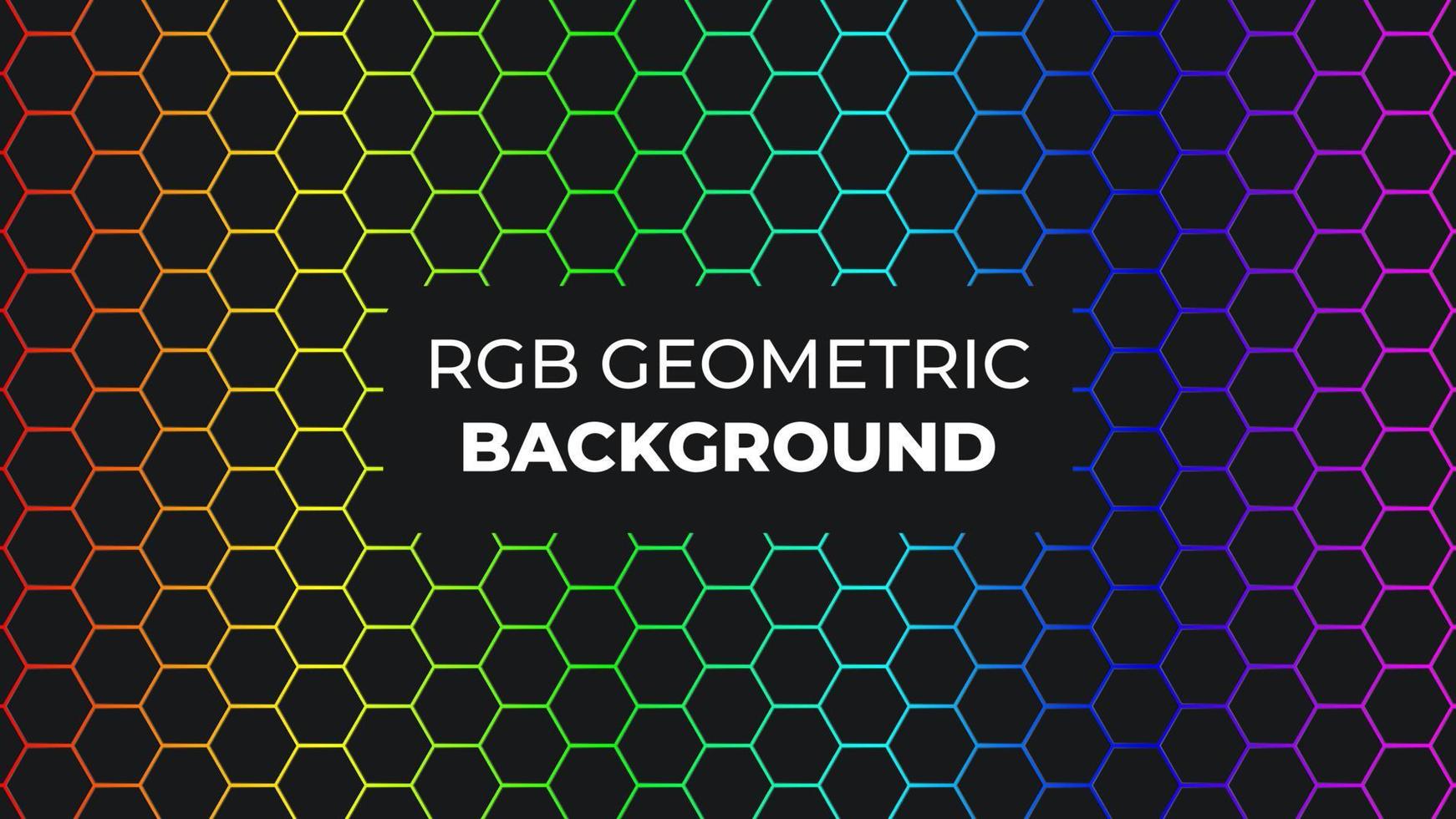 fondo hexagonal rgb vector