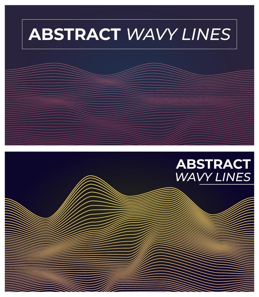 vector de ilustraciones de líneas onduladas abstractas